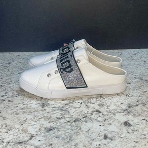 Juicy Couture Charliez Rhinestone Logo Slip-On Sneakers NWT. Women’s size 7.5